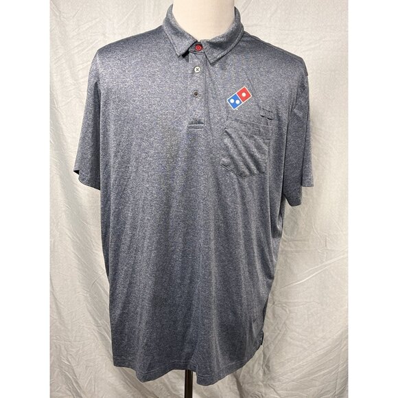 Dominos Other - Domino’s Pizza Employee Polo Shirt XL Blue Performance Stretch Work Uniform